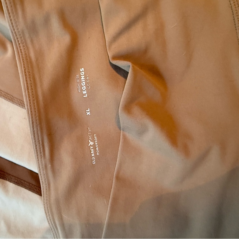 Old navy powersoft leggings two tone brown - Picture 2 of 2
